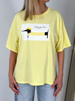 Camiseta I bring you love amarilla