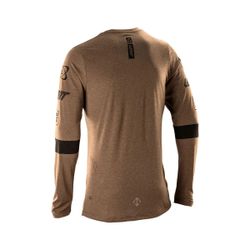 🤍🟤 Camiseta Leatt MTB Gravity 3.0 Manga Larga Marfil Marrón – Control, confort y estilo sin límites 🚵‍♀️💨