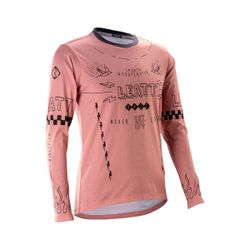 🌸🚵‍♀️ Camiseta Leatt MTB Gravity 3.0 Manga Larga Mujer Rosa Dusty – Rendimiento, protección y estilo femenino 💪✨