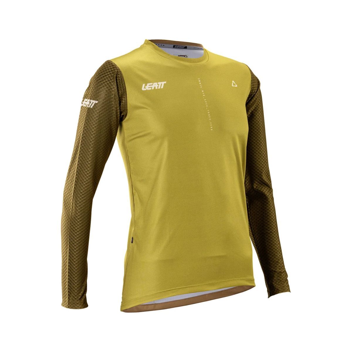 🌿🚴‍♀️ Camiseta Leatt MTB Trail 3.0 Manga Larga Mujer Marrón Brass | Rendimiento y estilo en cada pedalada 💪✨