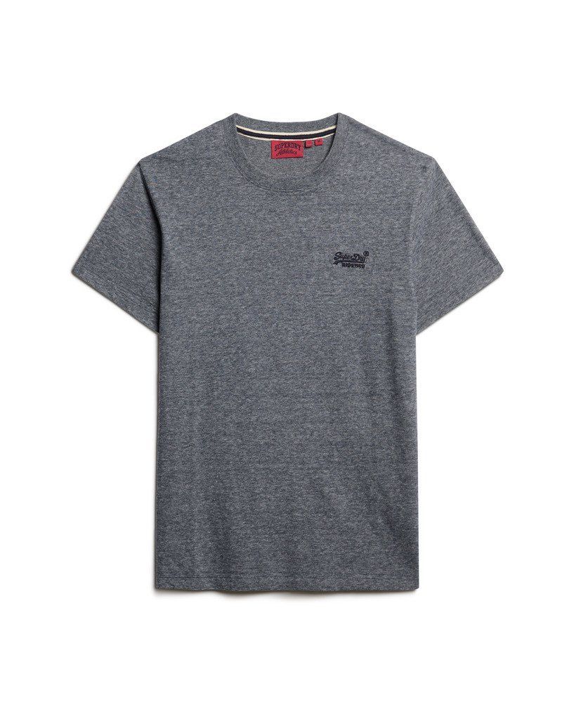 Camiseta m/c básica con logotipo bordado Superdry Eclipse Navy