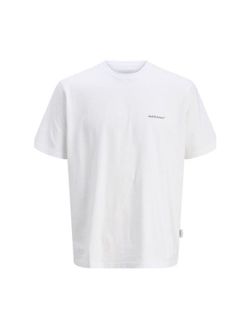 Camiseta m/c con backprint Jack & Jones Bright White