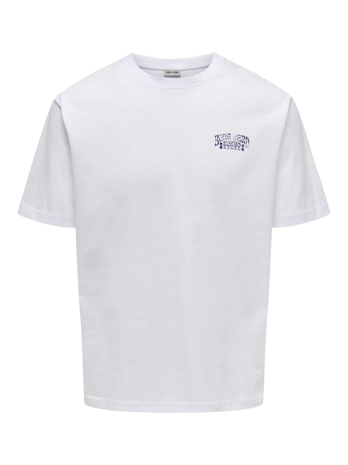 Camiseta m/c con backprint monocolor Only & Sons Bright White