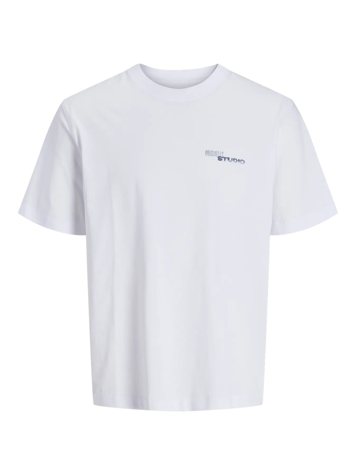 Camiseta m/c con backprint multicolor Jack & Jones Bright White