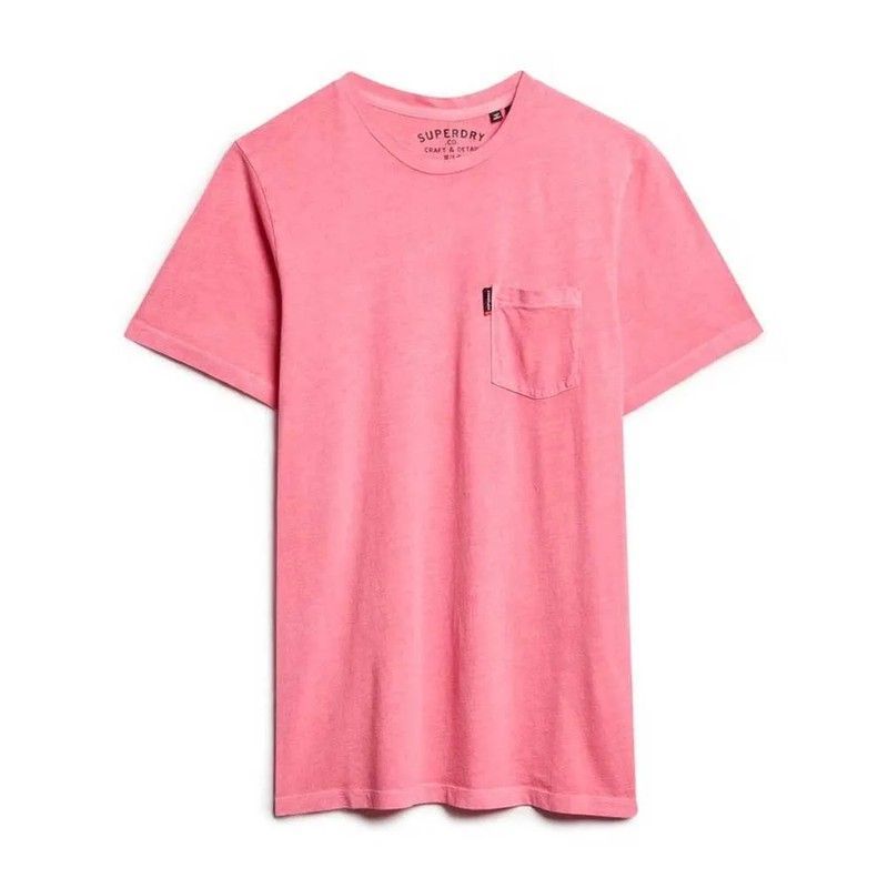 Camiseta m/c con bolsillo envejecida Superdry Washed Paradise Red