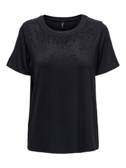 Camiseta m/c con detalles brillantes Only Black