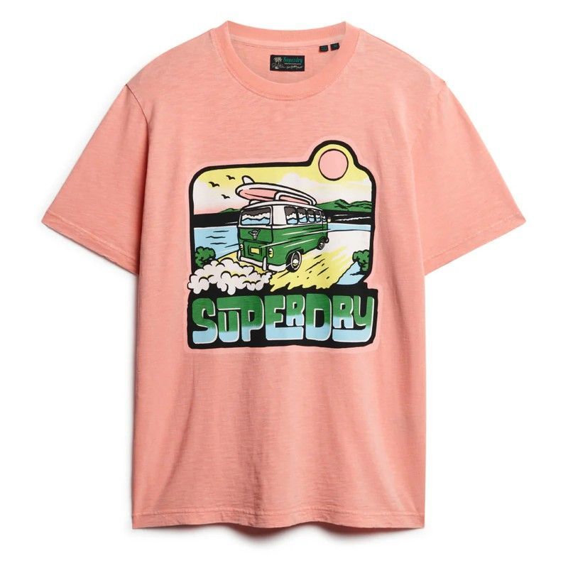 Camiseta m/c con dibujo furgoneta Superdry Peach Whip