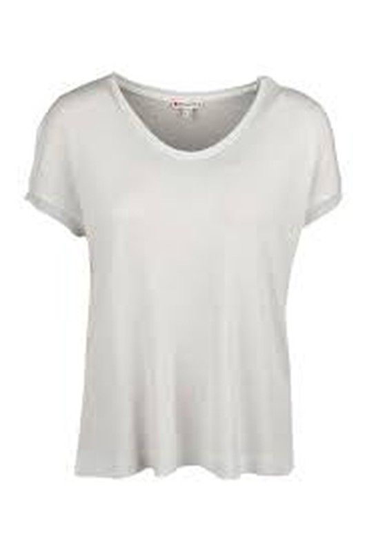 Camiseta m/c con efecto metalizado Street One Off White