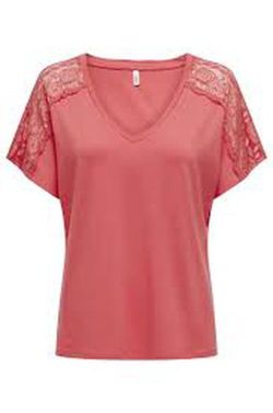 Camiseta m/c con encaje hombros Only Rose Shadow