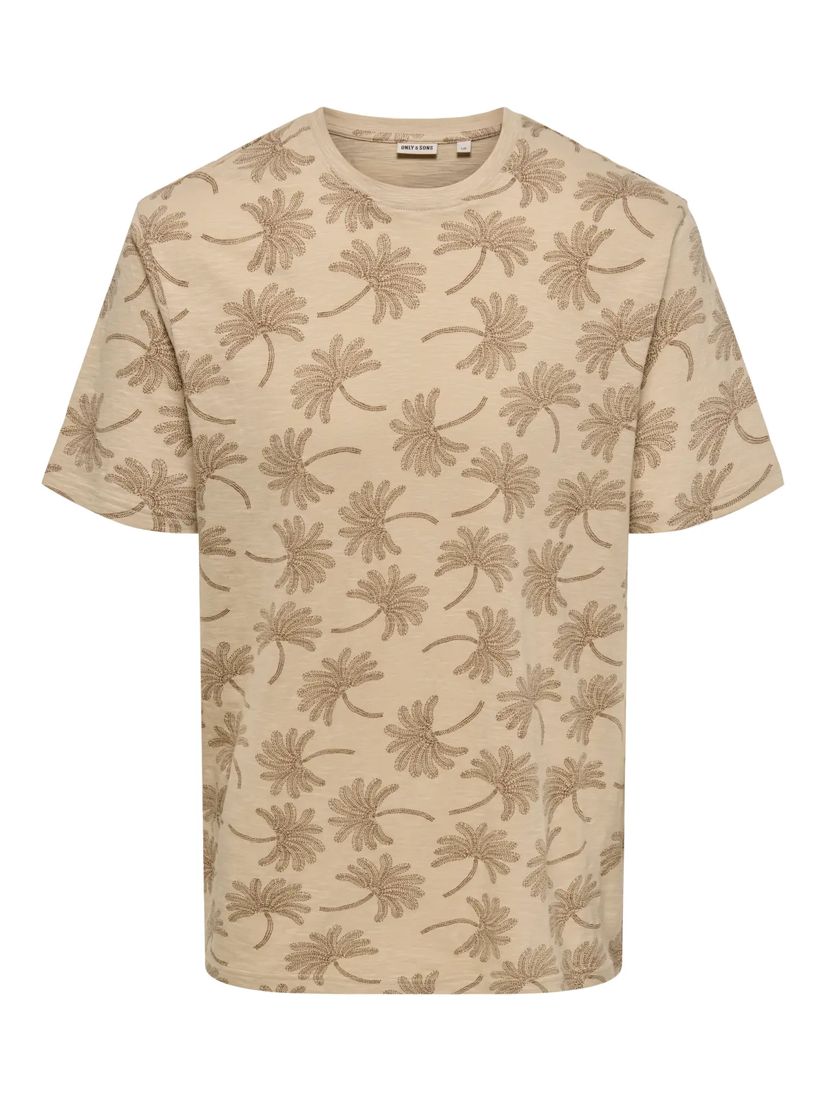 Camiseta m/c con estampado floral monocolor Only & Sons Irish Cream
