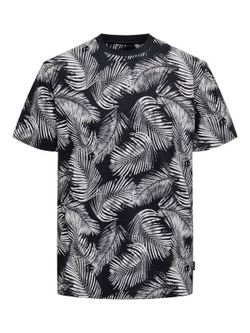 Camiseta m/c con estampado hojas palmera Only & Sons Dark Navy