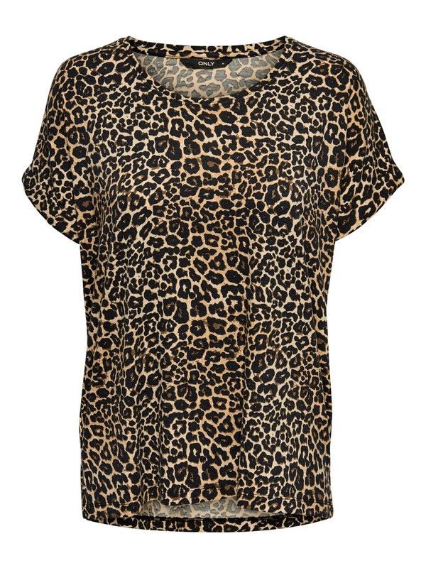 Camiseta m/c con estampado leopardo Only Black