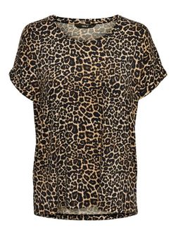 Camiseta m/c con estampado leopardo Only Black