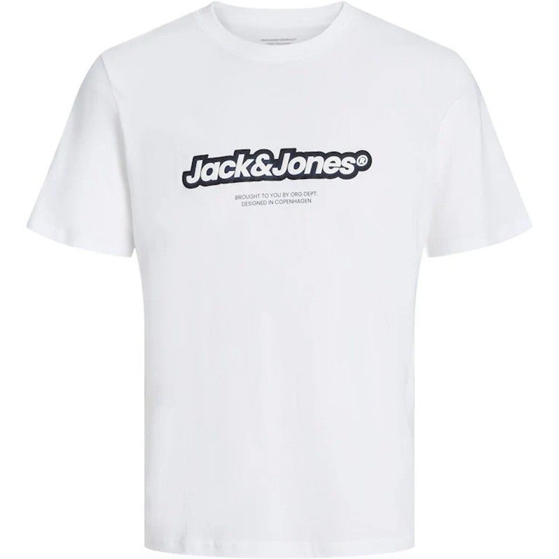 Camiseta m/c con letras engomadas Originals Jack & Jones Bright White