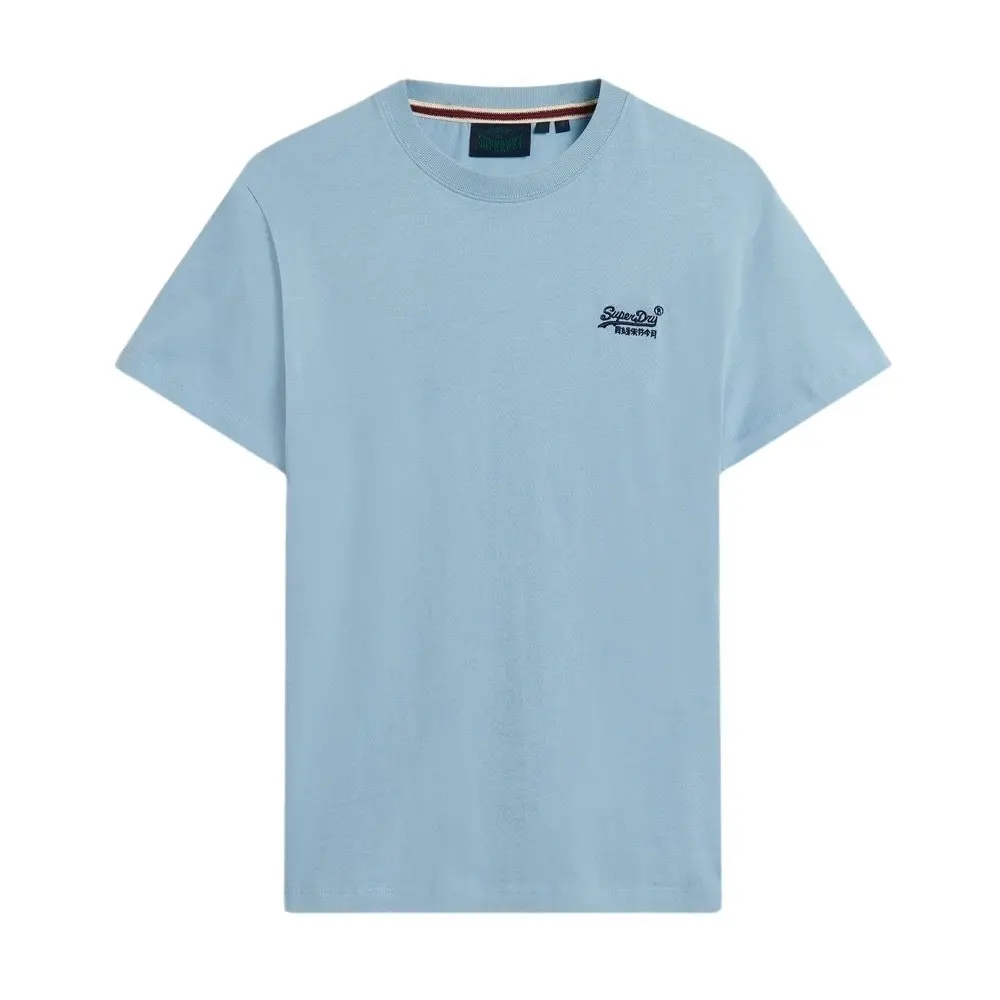 Camiseta m/c con pequeño logotipo branding Superdry Icy Blue