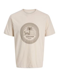 Camiseta m/c con print branding Jack & Jones Moonbean