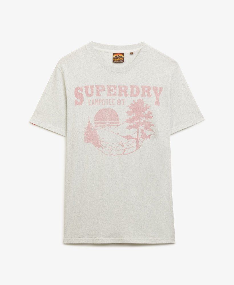 Camiseta m/c con print branding Superdry Ice Marl