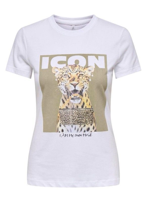 Camiseta m/c con print Icon Only Bright White 1