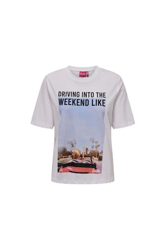 Camiseta m/c con print multicolor Only Bright White