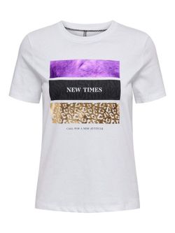 Camiseta m/c con print New times Only Bright White
