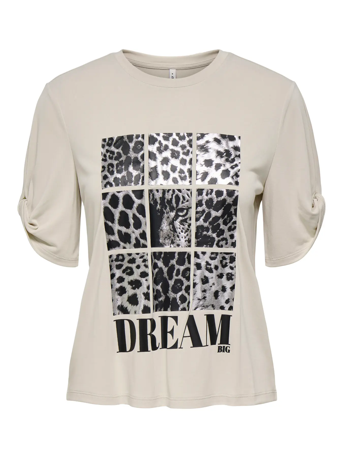 Camiseta m/c con serigrafía animal print Only Pumice Stone