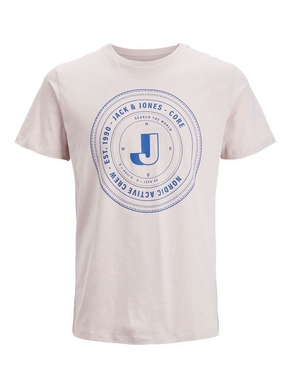 Camiseta m/c con serigrafía branding Jack & Jones Malva