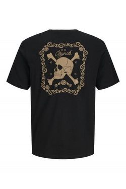 Camiseta m/c con serigrafía calavera Jack & Jones Black