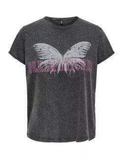 Camiseta m/c con serigrafía "Dream catcher" Only Black