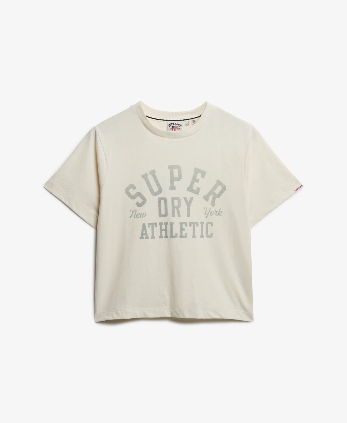 Camiseta m/c corta oversize Superdry Bone White