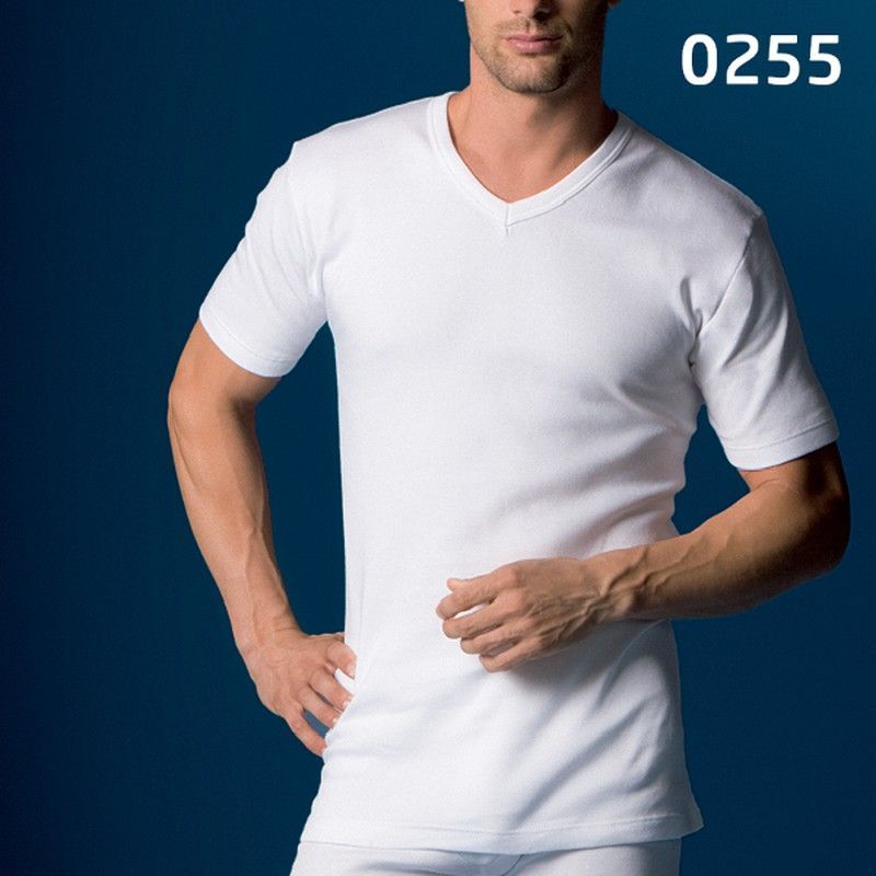 Camiseta m/c Heavy cuello V A0255 Abanderado