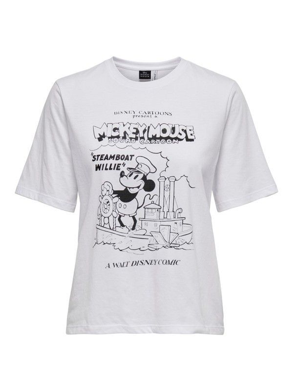 Camiseta m/c Mickey capitán Only Bright White