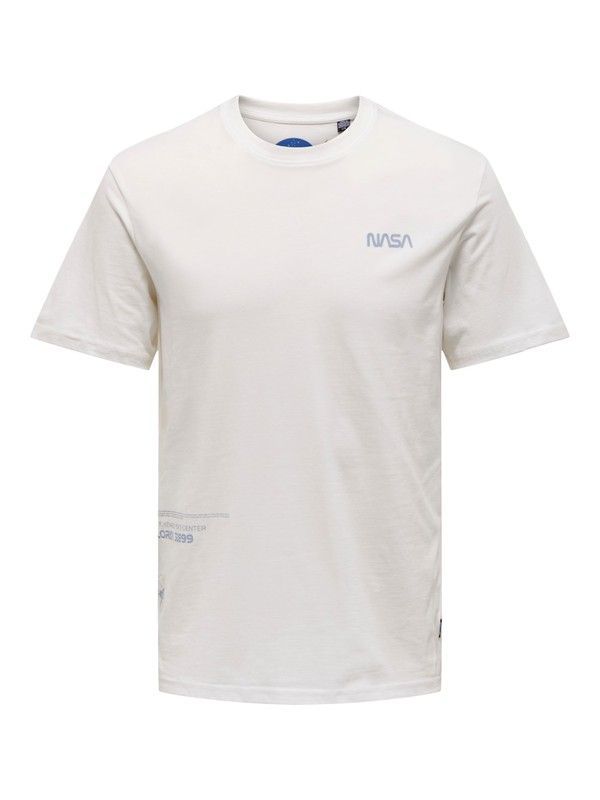 Camiseta m/c NASA Only & Sons Cloud Dancer