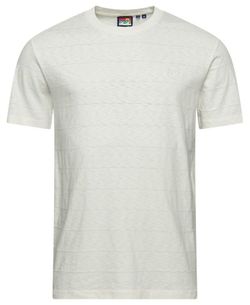 Camiseta m/c rayas horizontales Superdry Bone White