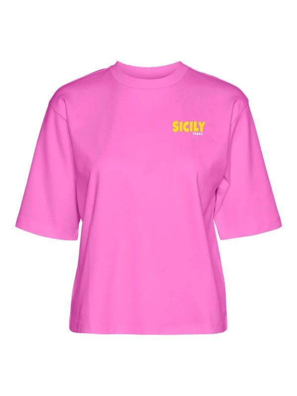 Camiseta m/c Sicily Italia Vero Moda Fucsia