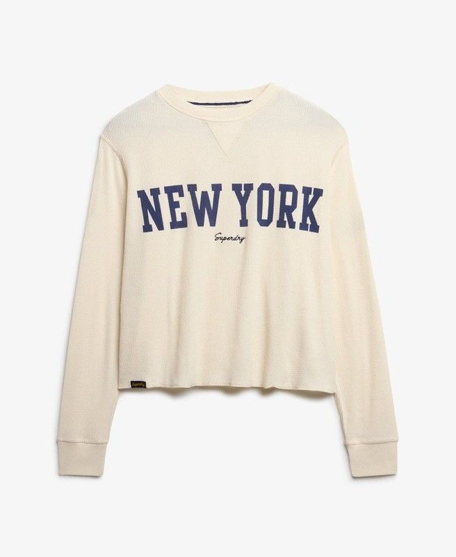 Camiseta m/l con letras New York Superdry Desert Sage