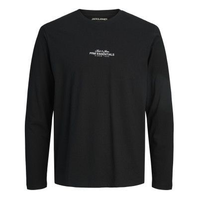 Camiseta m/l con letras prm essentials Jack & Jones Black