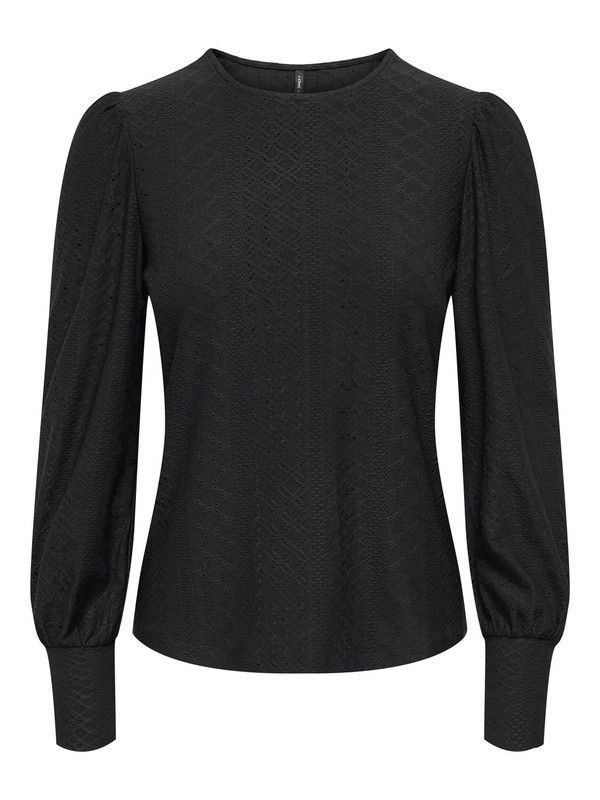 Camiseta m/l con microcalado Only Black