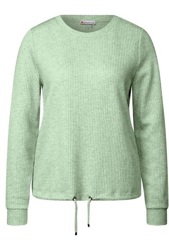 Camiseta m/l de punto granulado Street One Green