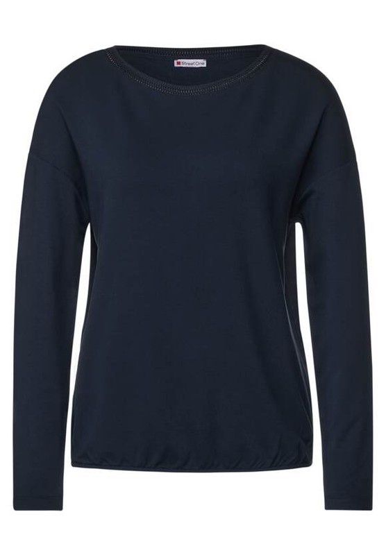 Camiseta m/l lisa con ribete Street One Deep Blue
