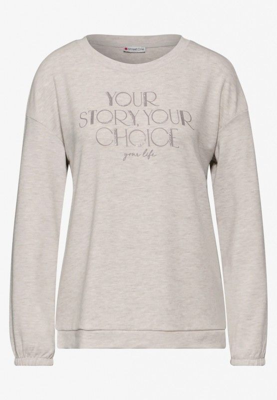 Camiseta m/l "Your story, your choice" Street One Beige