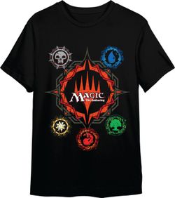 Camiseta Magic Mana Symbols Negro T