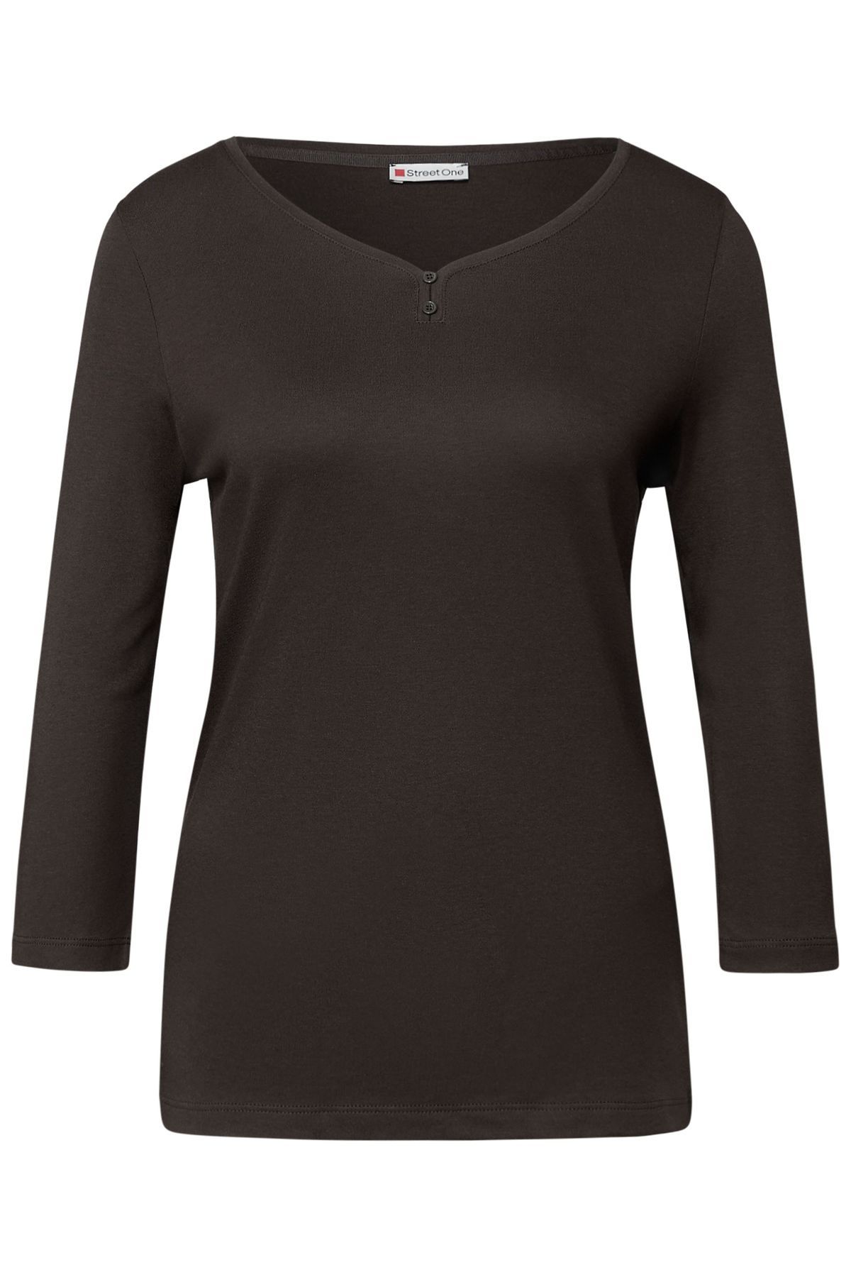 Camiseta manga 3/4 botones Street One Deep Roast