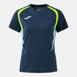 Camiseta Manga Corta Championship 20 Dark Navy Amarillo Flúo