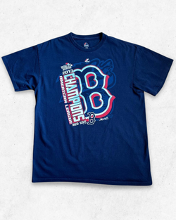 Camiseta MLB Boston Red Sox Champions 2013 Azul Marino L