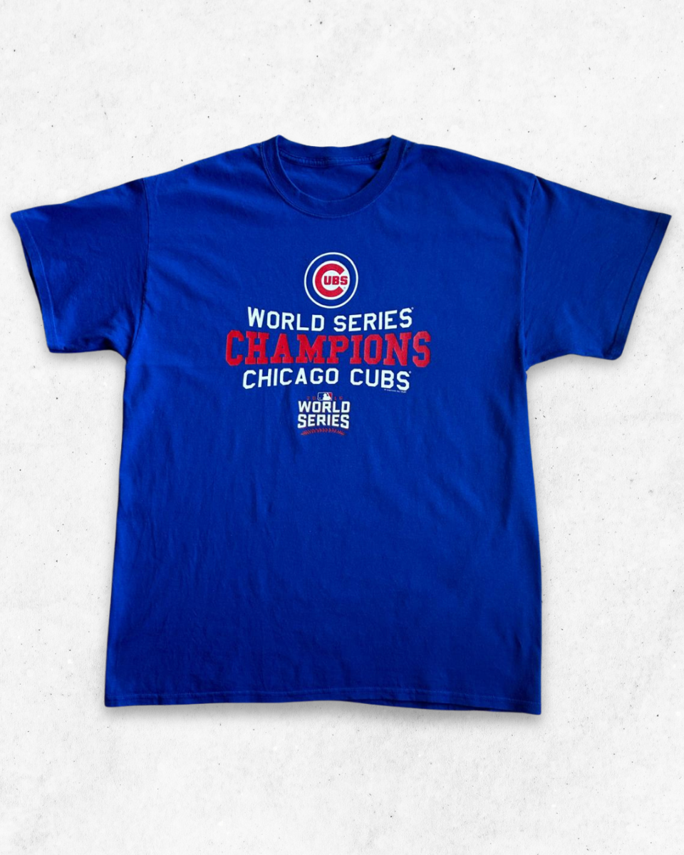 Camiseta MLB Chicago Cubs World Series Champions 2016 Azul L
