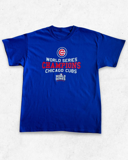 Camiseta MLB Chicago Cubs World Series Champions 2016 Azul L