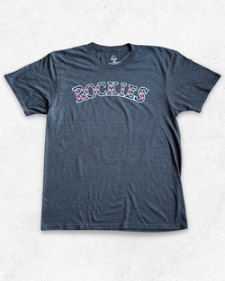 Camiseta MLB Colorado Rockies 19 Blackmon Gris M