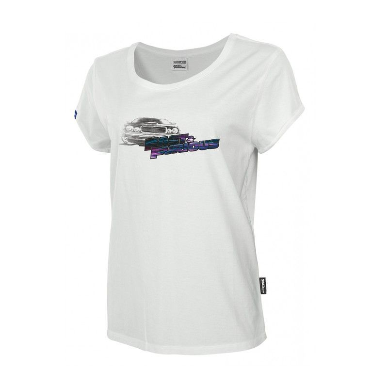 CAMISETA MUJER  EDICION ESPECIAL FAST&FURIOUS BLANCA