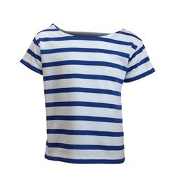 Camiseta Navy infantil de rayas de manga corta azul ultramar sobre blanco