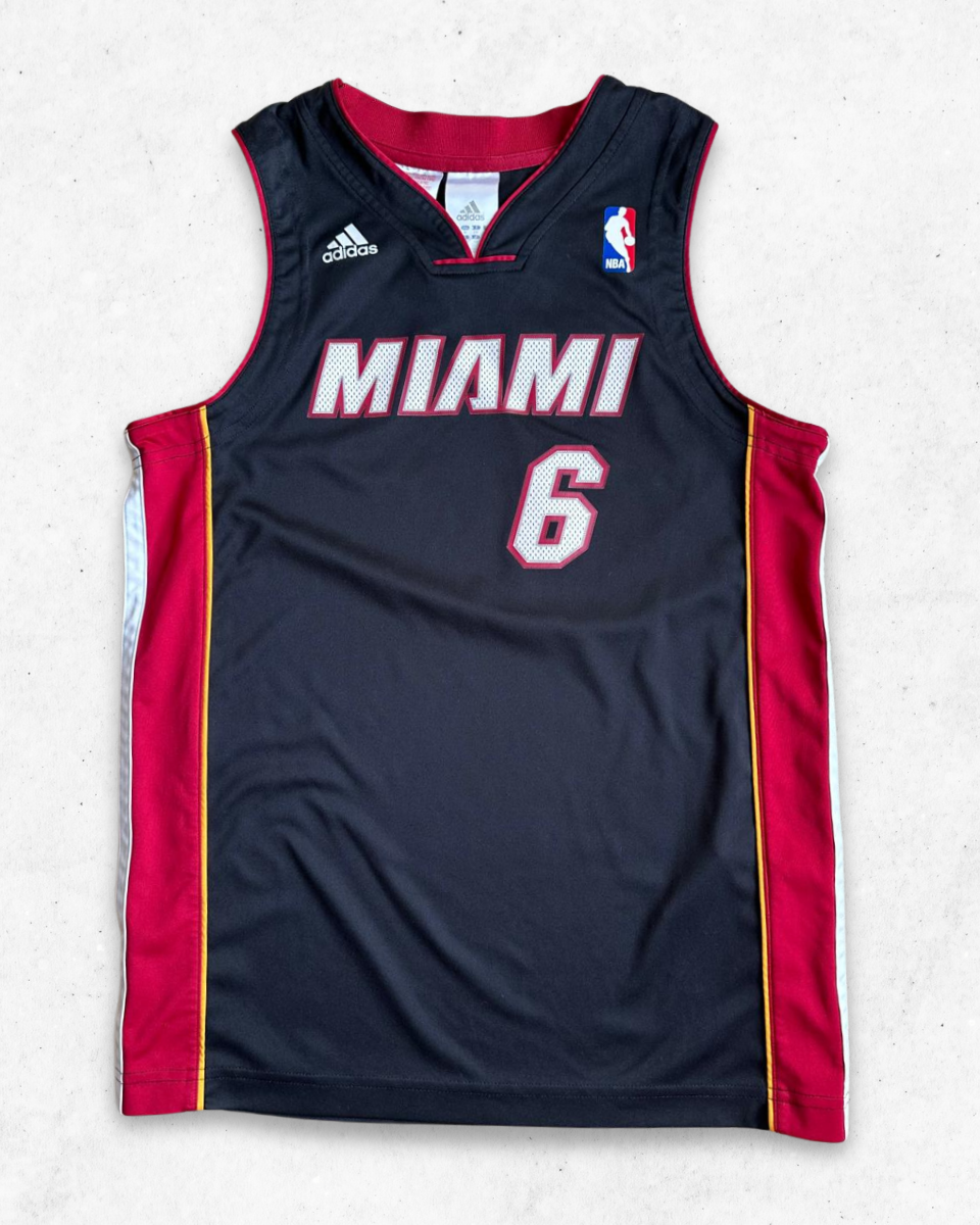 Camiseta NBA Adidas Miami Heat 6 Lebron James Niños M